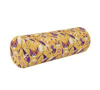FRODOTGV Mardi Gras Carnevale Viola Holiday Pattern Zafferano Bolster Cuscino rotondo corpo con fodera rimovibile progettato per schiena testa e gambe