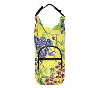 FRODOTGV Marsupio per bottiglia d'acqua gialla con frutta di sambuco dolce, borsa per il trasporto funzionale per bottiglie d'acqua da 50/61/81/1,134 ml
