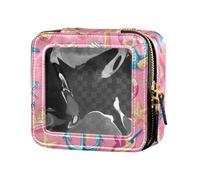 FRODOTGV Mini trousse da viaggio trasparente per trucchi e articoli da toeletta da viaggio, per ragazze e donne, Mare disegnato a mano nave oceano, Taglia unica