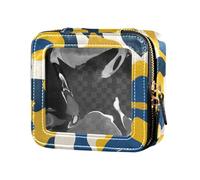 FRODOTGV Mini trousse trasparente per trucco con cerniera e motivi tradizionali asiatici, senza cuciture, per ragazze e donne, Conchiglie diverse forme e stelle marine, 1 Size