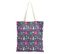 FRODOTGV Natale Navy Rosso Verde Bianco Renna Albero Tote Borse con Manici Casual Shopping Bag Per La Drogheria per la Ragazza, Elementi di Natale Renna Rosa Navy, Taglia unica