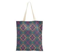 FRODOTGV Natale Navy Rosso Verde Bianco Renna Albero Tote Borse con Manici Casual Shopping Bag Per La Drogheria per la Ragazza, Natale Blu Navy Rosso Verde Plaid, Taglia unica