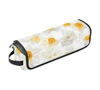 FRODOTGV Nature Gardenia - Custodia da viaggio 2 in 1 per ferro arricciacapelli con tappetino rimovibile resistente al calore, custodia portatile per il trasporto di raddrizzatori, arricciacapelli