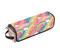 FRODOTGV Neonati Coniglio Orso Candy Donut Bubble pittura a olio Curling Iron Custodia da viaggio per le donne, rimovibile a doppio strato custodia da trasporto con tappetino in ferro per ferro da