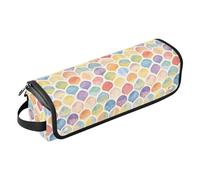 FRODOTGV Neonati Coniglio Orso Candy Donut Bubble pittura a olio Curling Iron Custodia da viaggio per le donne, rimovibile a doppio strato custodia da trasporto con tappetino in ferro per ferro da