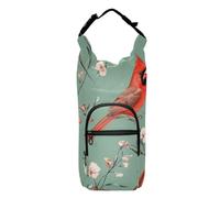 FRODOTGV Northern Birds Borsa verde salvia con porta bottiglia d'acqua portatile borsa per il trasporto di bottiglie d'acqua a corpo incrociato per bottiglie da 20/24/32/4 oz, Uccelli del Nord Verde