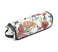 FRODOTGV Organizer 2 in 1 per accessori per capelli, rimovibile, con tappetino resistente al calore, per piastre, arricciacapelli, fiori ad acquerello, Fiori ad acquerello., 1 Size