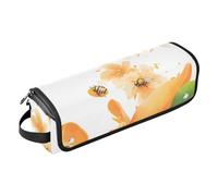 FRODOTGV Organizer 2 in 1 per strumenti per capelli con frutta fresca di fico nero e tappetino resistente al calore con cerniera strumenti riscaldanti borsa da viaggio per utensili caldi e accessori