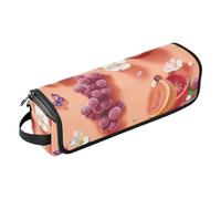 FRODOTGV Organizer 2 in 1 per strumenti per capelli con frutta fresca di fico nero e tappetino resistente al calore con cerniera strumenti riscaldanti borsa da viaggio per utensili caldi e accessori