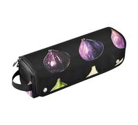 FRODOTGV Organizer 2 in 1 per strumenti per capelli con frutta fresca di fico nero e tappetino resistente al calore con cerniera strumenti riscaldanti borsa da viaggio per utensili caldi e accessori