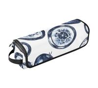 FRODOTGV Organizer 2 in 1 per strumenti per capelli con frutta fresca e mirtilli bianchi e tappetino resistente al calore, con cerniera, borsa da viaggio per utensili caldi e accessori per la cura dei