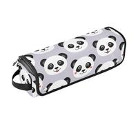 FRODOTGV Organizer 2 in 1 per strumenti per capelli con simpatico volto di panda senza cuciture, con cuscinetto resistente al calore, per ferro arricciacapelli, borsa da viaggio per piastre, piastre e