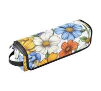 FRODOTGV Organizer 2 in 1 per strumenti per capelli, grande capacità, con cuscinetto resistente al calore, per raddrizzatori, arricciacapelli, asciugacapelli, fiori, lavanda, calle, giglio, narciso,