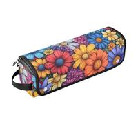 FRODOTGV Organizer 2 in 1 per strumenti per capelli, grande capacità, con cuscinetto resistente al calore, per raddrizzatori, arricciacapelli, asciugacapelli, fiori, lavanda, calle, giglio, narciso,