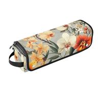 FRODOTGV Organizer 2 in 1 per strumenti per capelli, grande capacità, con cuscinetto resistente al calore, per raddrizzatori, arricciacapelli, asciugacapelli, fiori, lavanda, calle, giglio, narciso,