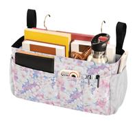 FRODOTGV Organizer da appendere al comodino con grandi tasche e portabottiglie per comodino e letto a castello, per casa, dormitorio, letto a castello