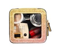 FRODOTGV Organizer di trucco del modello di scintillio della pesca dell'oro delle borse di trucco della radura della borsa di, Motivo glitter color oro pesca, 1 Size