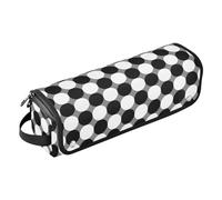 FRODOTGV Organizer per strumenti per capelli 2 in 1 a pois neri e bianchi, con tappetino resistente al calore, impermeabile, organizer da viaggio per ferri da stiro, piastre e arricciacapelli, Pois