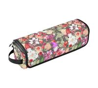 FRODOTGV Organizer per strumenti per capelli 2 in 1, grande custodia da viaggio e tappetino resistente al calore con cerniera per ferri da stiro, piastre, arricciacapelli, gnomi autunnali, foglie