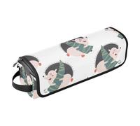 FRODOTGV Organizer per strumenti per capelli 2 in 1, motivo natalizio, simpatico riccio, corre, essenziale da viaggio, per donne, accessori per lo styling dei capelli, organizer per piastre, ferri da