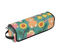 FRODOTGV Organizzatore 2 in 1 per strumenti per capelli, con simpatico orsetto dei cartoni animati e roba carina, organizer portatile impermeabile per strumenti per capelli, organizer da viaggio per