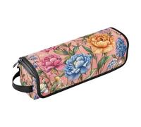 FRODOTGV Organizzatore 2 in 1 per strumenti per capelli, fiori, peonie, campane, farfalle, api, rosa, accessori per capelli, organizer per ferro arricciacapelli, borsa da viaggio per utensili caldi e