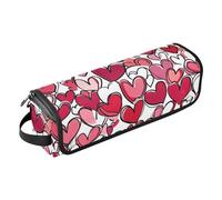 FRODOTGV Organizzatore portatile 2 in 1 per strumenti per lo styling dei capelli, con tappetino rimovibile resistente al calore, per ferri da stiro, piastre, arricciacapelli, San Valentino, cuore