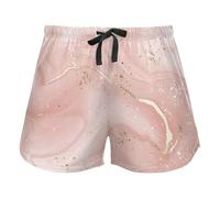 FRODOTGV Oro Glitter Pink Marble Women's Pajama Bottoms Casual Workout Pantaloncini Palestra Running Pantaloncini, XXL