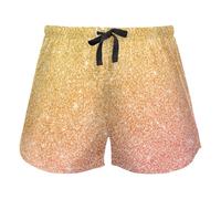 FRODOTGV Oro Pink Glitter Pattern Women's Pajama Bottoms Casual Workout Pantaloncini Palestra Running Pantaloncini, XXL