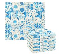 FRODOTGV Panno per la pulizia della tavola, stile bohémien, caleidoscopio, motivo astratto, asciugatura rapida, assorbenti, confezione da 6, 27,9 x 27,9 cm