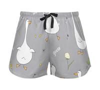 FRODOTGV Pantaloncini da allenamento da donna Carino Koala Buona Notte Modello Blu Grigio Pantaloncini Pigiama Running Allenamento Pantaloncini di Cotone, Carino Oca Grigio, S