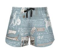 FRODOTGV Pantaloncini da donna tradizionali tribali aztechi pigiama pantaloncini sportivi palestra elastico in vita pantaloncini con coulisse XL, Tema dell'antica Grecia, XL