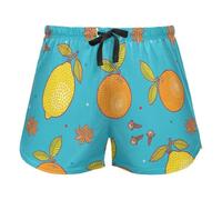 FRODOTGV Pantaloncini da pigiama da donna, con stampa di girasoli, impressionismo, pittura, pantaloncini da allenamento, in cotone, per palestra, corsa, M, Spezie Limoni e Arance, L
