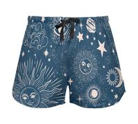 FRODOTGV Pantaloncini da pigiama da donna, con stampa di girasoli, impressionismo, pittura, pantaloncini da allenamento, in cotone, per palestra, corsa, M, Costellazione galassia spaziale, L
