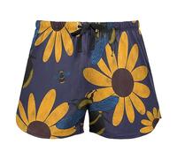 FRODOTGV Pantaloncini da pigiama da donna, motivo scozzese di bufalo verde e bianco, pantaloni casual per esercizi di yoga, Summer Floral Bee Happy Good Luck Yyellow, XL