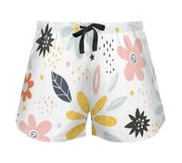 FRODOTGV Pantaloncini da pigiama da donna retrò Naive con margherite floreali, pantaloncini da salotto con tasche per allenamento sportivo, Fiori di fata modello infantile, XXL