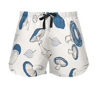 FRODOTGV Pantaloncini da pigiama elastici in vita con coulisse ape felice buona fortuna cartoni animati margherita donna allenamento sport yoga lounge pantaloncini, Senza soluzione di continuità blu
