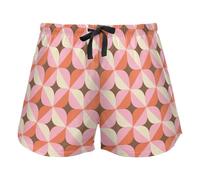 FRODOTGV Pantaloncini da pigiama estetici da donna, con tasche, motivo retrò anni '60, per esercizi e corsa, M, Motivo geometrico retrò anni '70, L