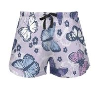 FRODOTGV Pantaloncini del pigiama delle donne del limone giallo dell'acquarello, pantaloncini del sudore con le tasche esercitazione pantaloncini, Bella Artistico Delicato Volare, L