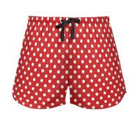 FRODOTGV Pantaloncini del pigiama delle donne del limone giallo dell'acquarello, pantaloncini del sudore con le tasche esercitazione pantaloncini, A pois rossi., L