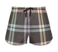 FRODOTGV Pantaloni del pigiama da donna grigio arancione beige motivo scozzese pantaloncini pigiama allenamento sportivo con tasche pantaloncini XL, Plaid scozzese arcobaleno testurizzato, XL