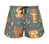 FRODOTGV Pattern Personalized Animals Summer Women's Lounge Shorts Pajama Bottoms Yoga Esercise Elastic Waist Drawstring,L