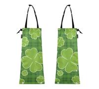 FRODOTGV Pattumiera per auto, riutilizzabile, confezione da 2 sacchetti della spazzatura per camion, motivo senza cuciture, colore verde, contenitore per rifiuti auto