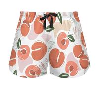 FRODOTGV Pesche Albicocche Summer Fruits Beautiful Women Lounge Shorts Pajama Bottoms Workout Yoga Elastic Waist Drawstring,XL