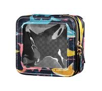 FRODOTGV Pop Dinosaur Boho Style Fantasy Art Clear Make Up Bag, 14, 1 Size