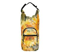 FRODOTGV Porta bottiglia d'acqua con pittura a olio di girasole multi formato isolato portabottiglie d'acqua supporto per cintura per bottiglie da 20/24/32/4 once