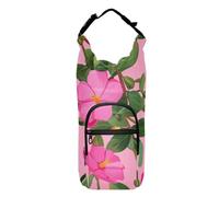 FRODOTGV Portabottiglie d'acqua con fiori rustici rosa, versatile per bottiglie d'acqua da passeggio, adatto per bottiglie da 20/24/32/4 once