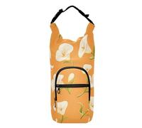 FRODOTGV Portabottiglie di acqua giallo con giglio del fumetto Portabottiglie portatile per bici Borsa per il trasporto della bottiglia d'acqua per escursioni Adatto a bottiglie da 20/24/32/4 once