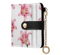 FRODOTGV Portafoglio da donna con stampa completa hardware in metallo portatile elegante uso quotidiano, Blush Lily, One Size, Casual