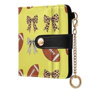 FRODOTGV Portafoglio da donna, impermeabile, in pelle PU, con ampio scomparto per banconote, portatile, elegante, per lo shopping, Sunny Football, One Size, Casual